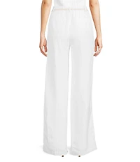 Calvin Klein Pinstripe Linen Blend Pants
