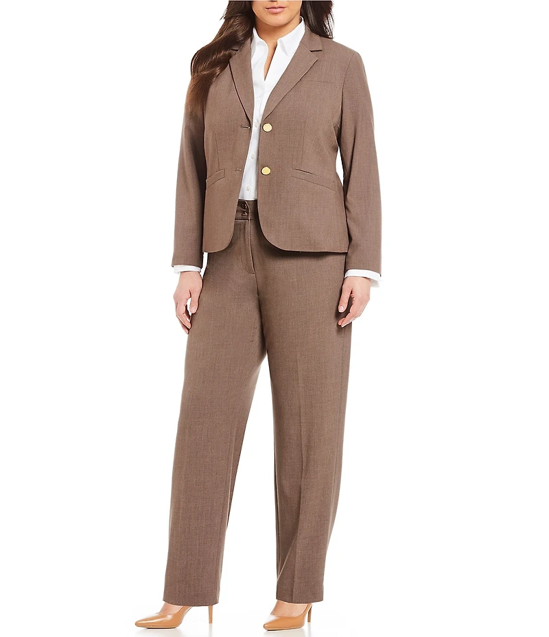 Calvin Klein Plus Size 2 Button Luxe Notch Collar Jacket