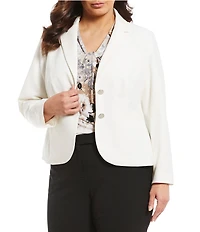 Calvin Klein Plus Size Long Sleeve 2-Button Suit Jacket