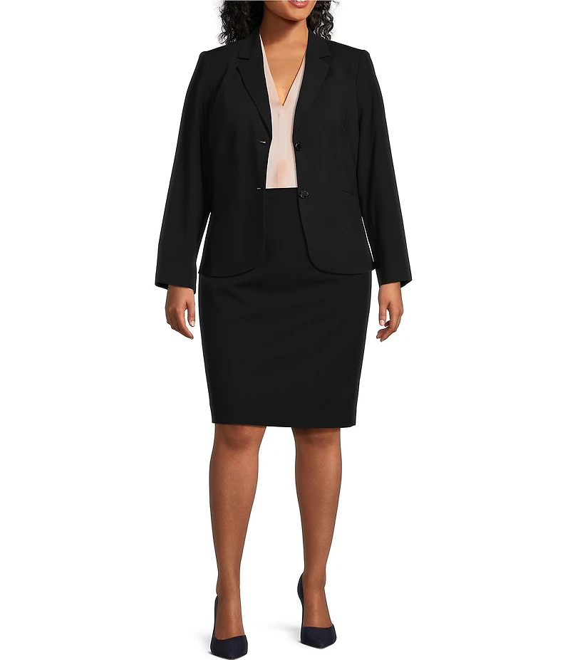 Calvin Klein Plus Size Long Sleeve 2-Button Suit Jacket