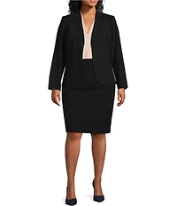 Calvin Klein Plus Size Long Sleeve 2-Button Suit Jacket