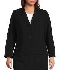 Calvin Klein Plus Size Long Sleeve 2-Button Suit Jacket