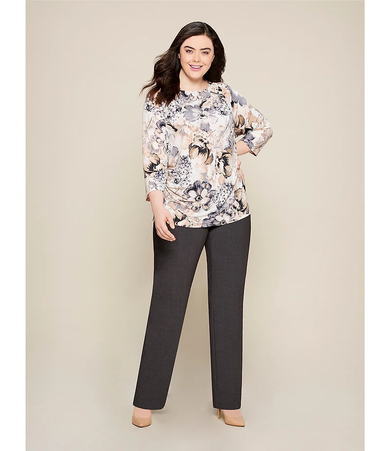 Calvin Klein Plus Size Traditional Fit Tapered Leg Pants