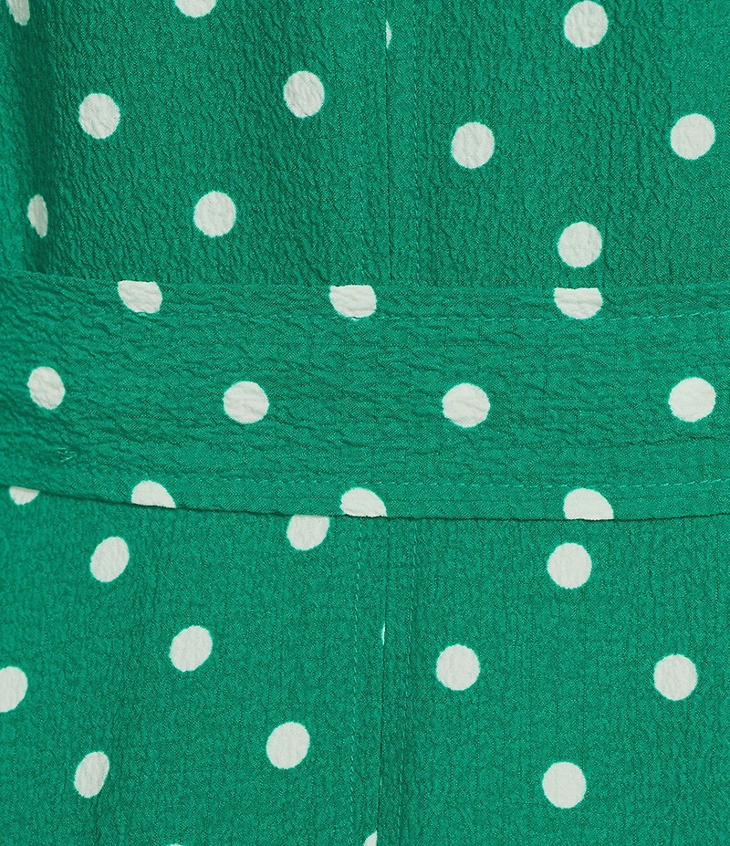 Calvin Klein Polka Dot Short Sleeve Midi Dress