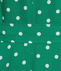 Calvin Klein Polka Dot Short Sleeve Midi Dress