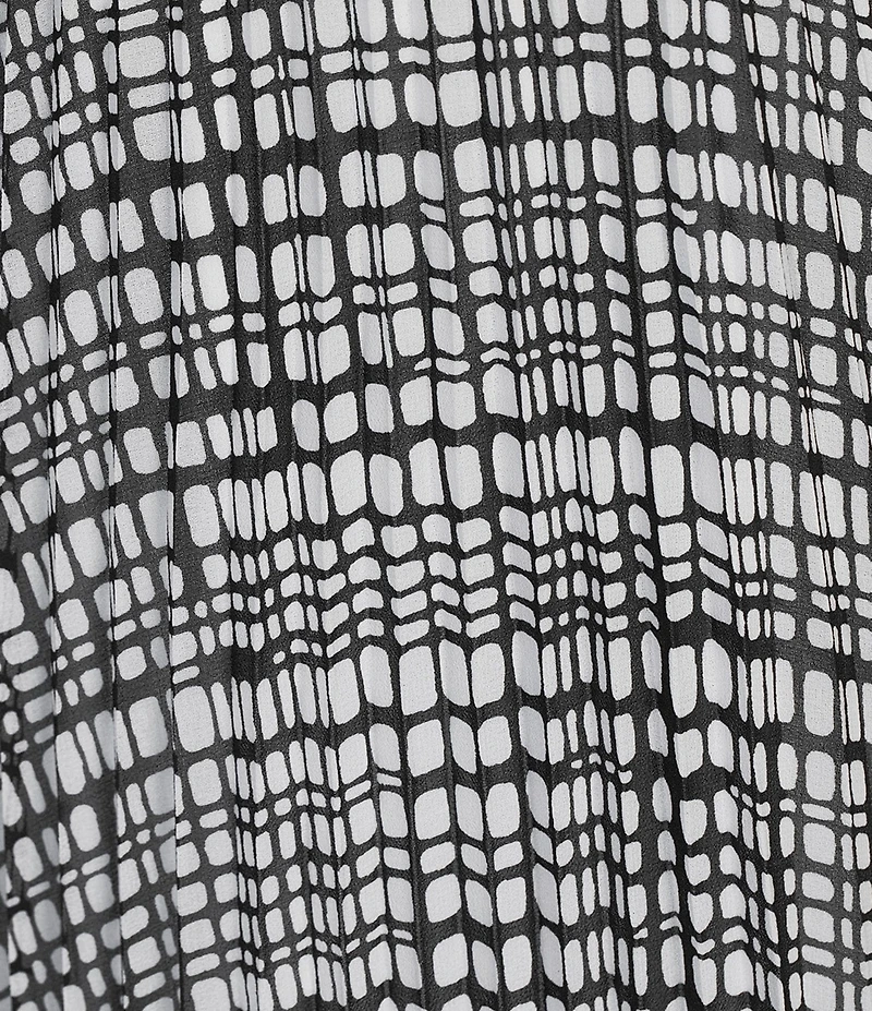 Calvin Klein Printed Georgette Pleated A-Line Midi Skirt