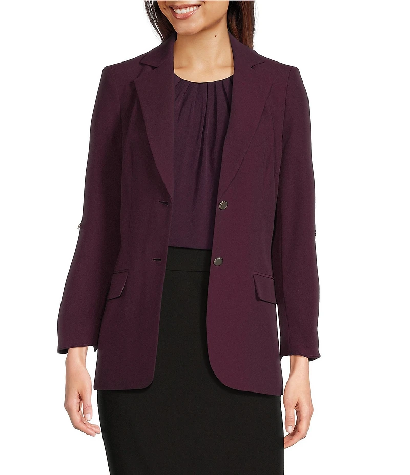 Calvin Klein Roll Tab Sleeve 2-Button Jacket