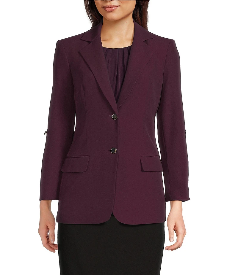 Calvin Klein Roll Tab Sleeve 2-Button Jacket