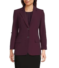 Calvin Klein Roll Tab Sleeve 2-Button Jacket