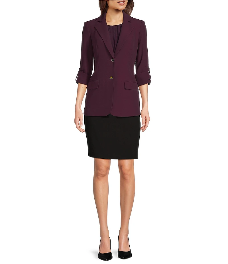 Calvin Klein Roll Tab Sleeve 2-Button Jacket