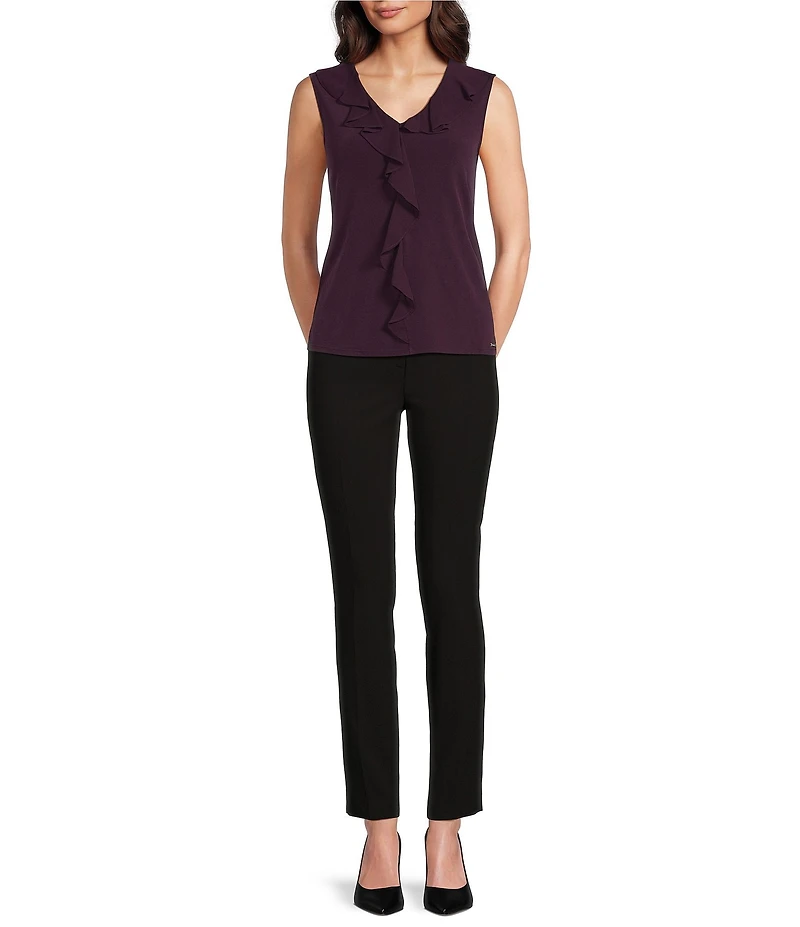Calvin Klein Ruffle Front V-Neck Sleeveless Cami