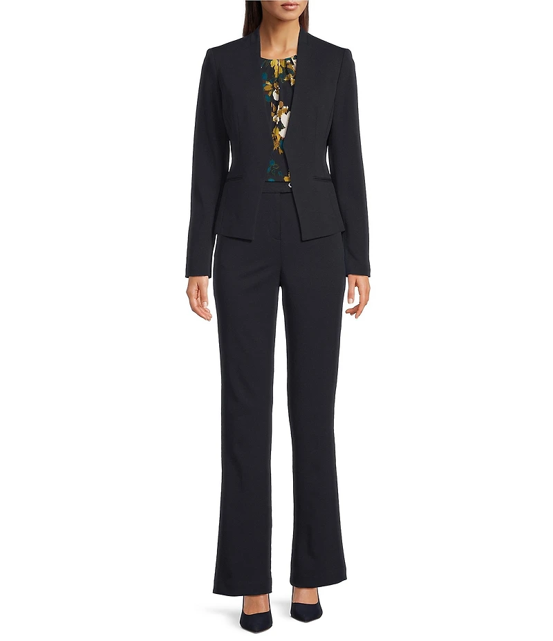 Calvin Klein Scuba Crepe Open Front Jacket