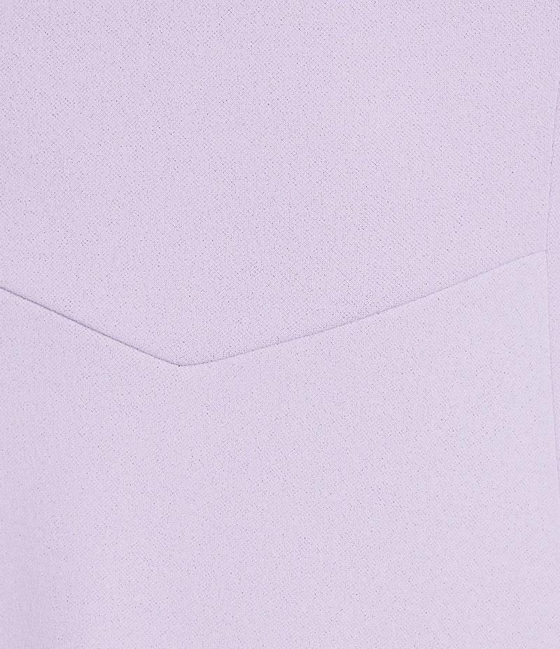 Calvin Klein Scuba Crepe Short Tulip Sleeve V-Neck A-Line Midi Dress