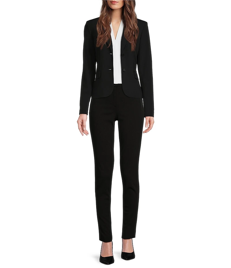 Calvin Klein Scuba Crepe Zip Pocket Slim Skinny Leg Pants