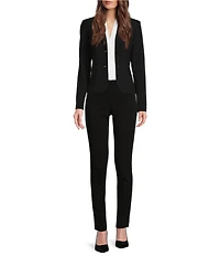 Calvin Klein Scuba Crepe Zip Pocket Slim Skinny Leg Pants