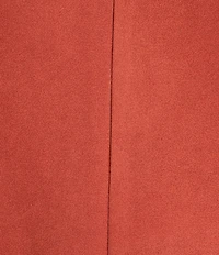 Calvin Klein Scuba Suede V-Neck Front Zip A-Line Dress