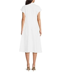 Calvin Klein Short Sleeve Cotton Midi Shirtdress