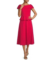 Calvin Klein Short Sleeve Tiered Midi Dress