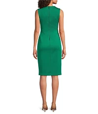 Calvin Klein Sleeveless Crew Neck Scuba Dress