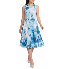 Calvin Klein Sleeveless Floral Print Midi Dress