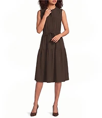 Calvin Klein Sleeveless Tiered Skirt A Line Midi Dress