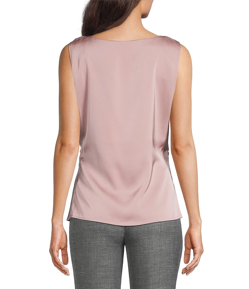 Calvin Klein Sleeveless Twisted Strap Ruched Top