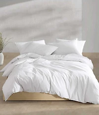 Calvin Klein Washed Percale Solid Duvet Cover Mini Set
