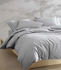 Calvin Klein Washed Percale Solid Duvet Cover Mini Set