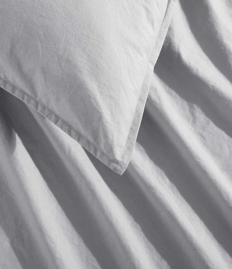 Calvin Klein Washed Percale Solid Duvet Cover Mini Set