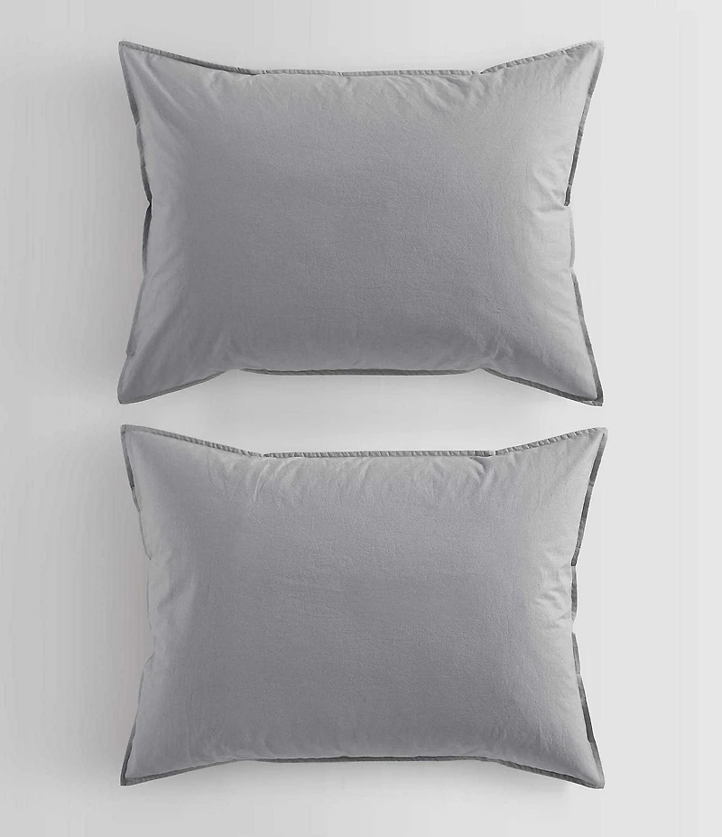 Calvin Klein Washed Percale Solid Duvet Cover Mini Set