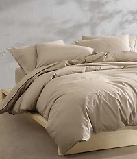Calvin Klein Washed Percale Solid Duvet Cover Mini Set
