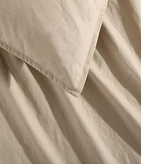 Calvin Klein Washed Percale Solid Duvet Cover Mini Set
