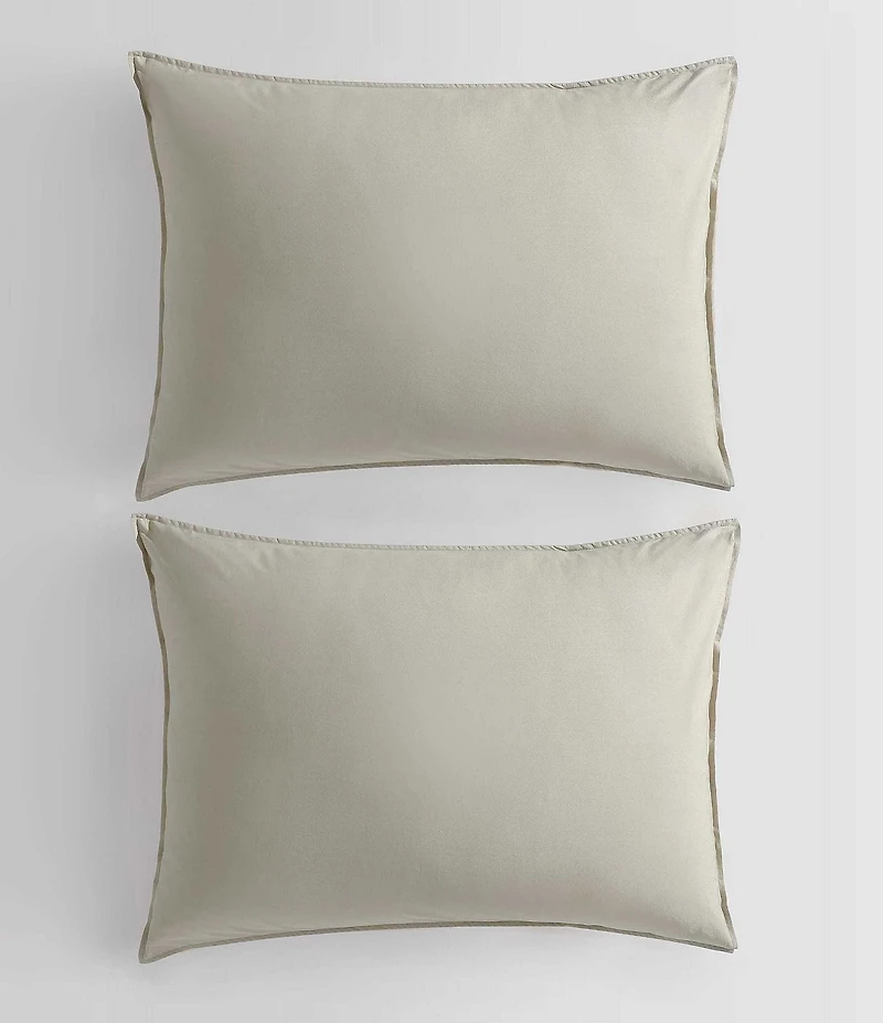 Calvin Klein Washed Percale Solid Duvet Cover Mini Set