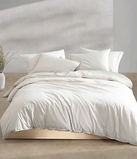 Calvin Klein Washed Percale Solid Duvet Cover Mini Set