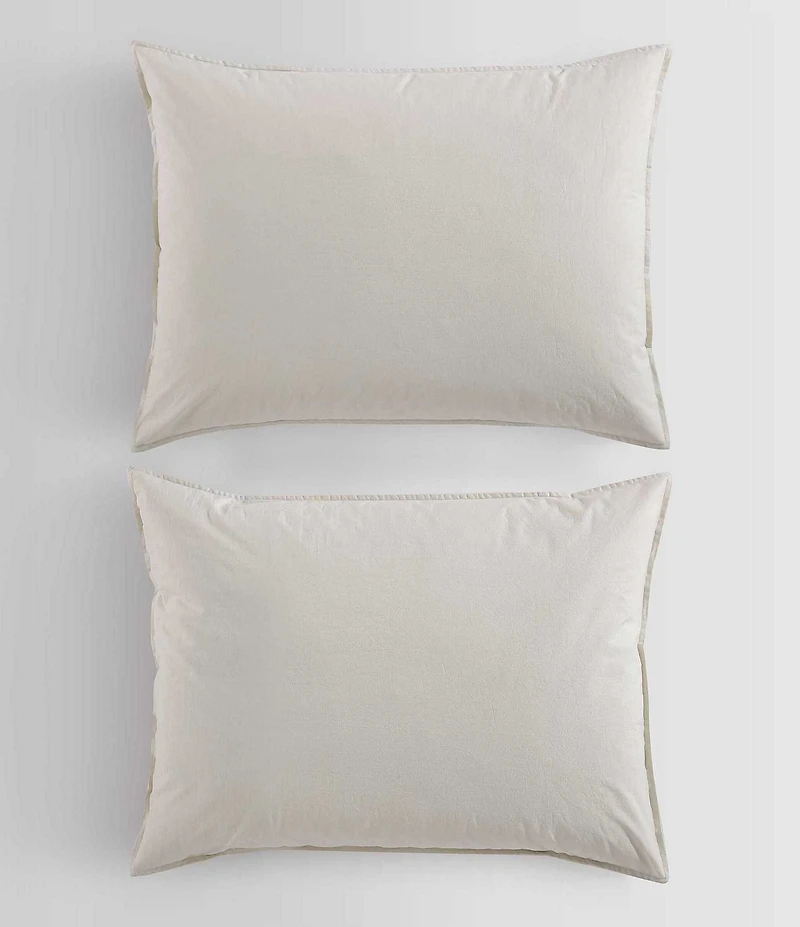 Calvin Klein Washed Percale Solid Duvet Cover Mini Set