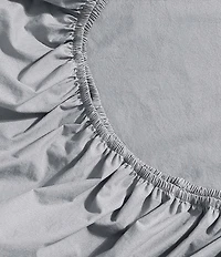 Calvin Klein Solid Washed Cotton Percale Sheet Set
