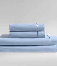 Calvin Klein Solid Washed Cotton Percale Sheet Set