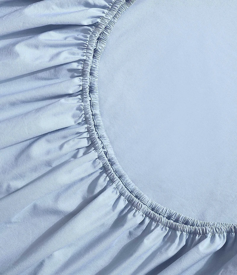 Calvin Klein Solid Washed Cotton Percale Sheet Set