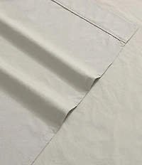Calvin Klein Solid Washed Cotton Percale Sheet Set