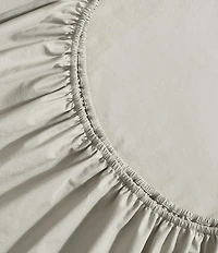 Calvin Klein Solid Washed Cotton Percale Sheet Set