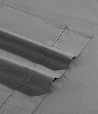 Calvin Klein Solid Washed Cotton Percale Sheet Set