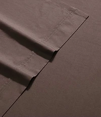 Calvin Klein Solid Washed Cotton Percale Sheet Set