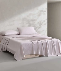 Calvin Klein Solid Washed Cotton Percale Sheet Set