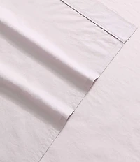 Calvin Klein Solid Washed Cotton Percale Sheet Set