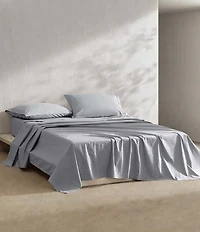Calvin Klein Solid Washed Cotton Percale Sheet Set