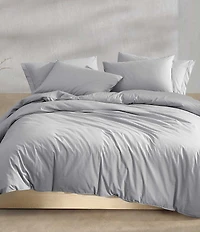 Calvin Klein Solid Washed Percale Comforter Mini Set
