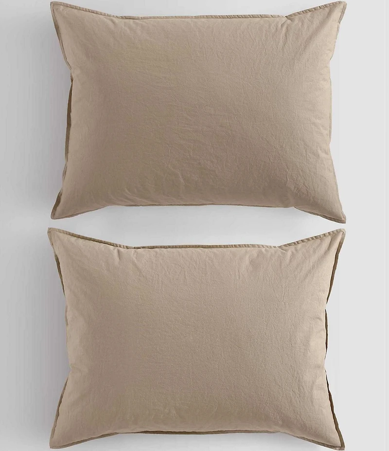 Calvin Klein Solid Washed Percale Comforter Mini Set