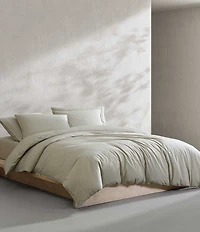 Calvin Klein Solid Washed Percale Comforter Mini Set
