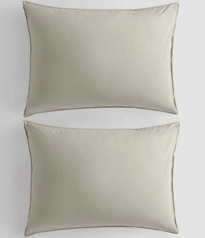 Calvin Klein Solid Washed Percale Comforter Mini Set
