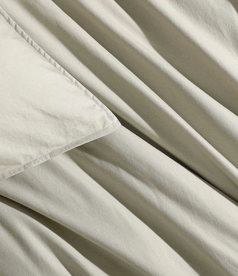 Calvin Klein Solid Washed Percale Comforter Mini Set